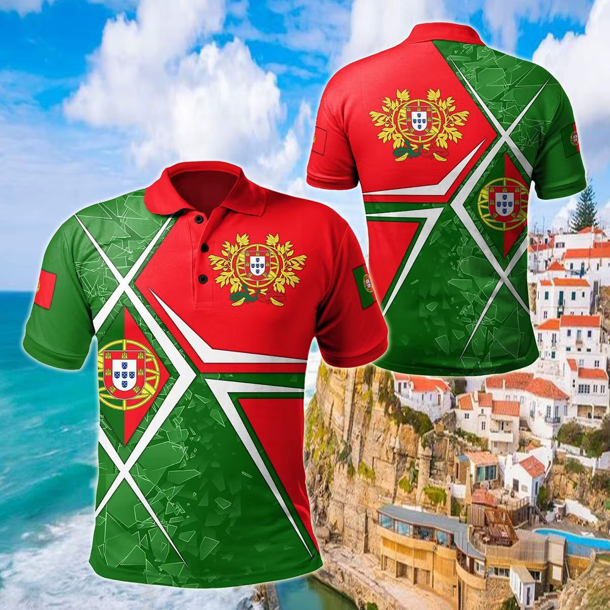 Polo personnalisé avec symbole du Portugal