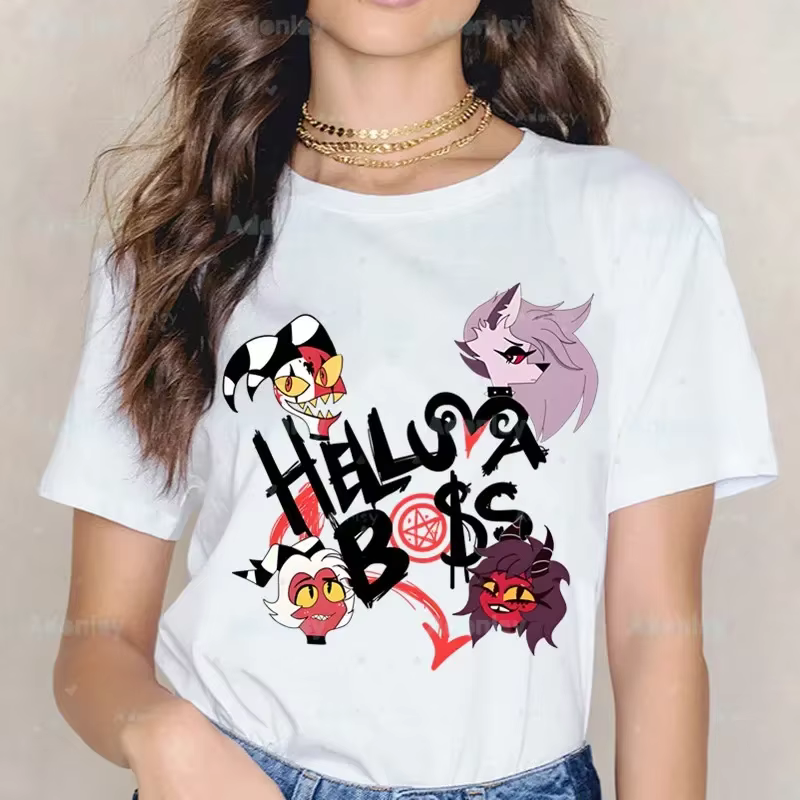 Dessins animés Helluva Boss T-shirts femmes été