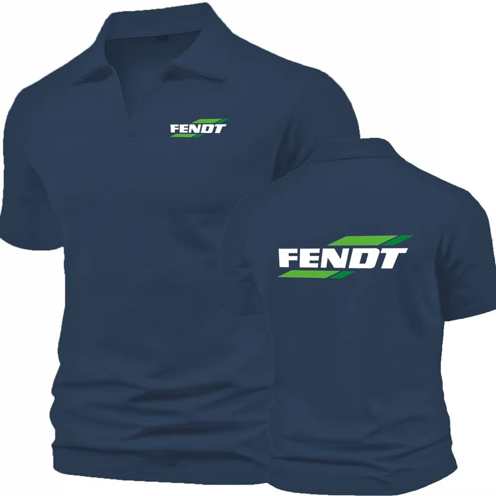 Nouveau Polo tracteur FENDT hommes t-shirt revers Henley chemises course sport entraînement à manches courtes pull t-shirts classique POLOS Jersey