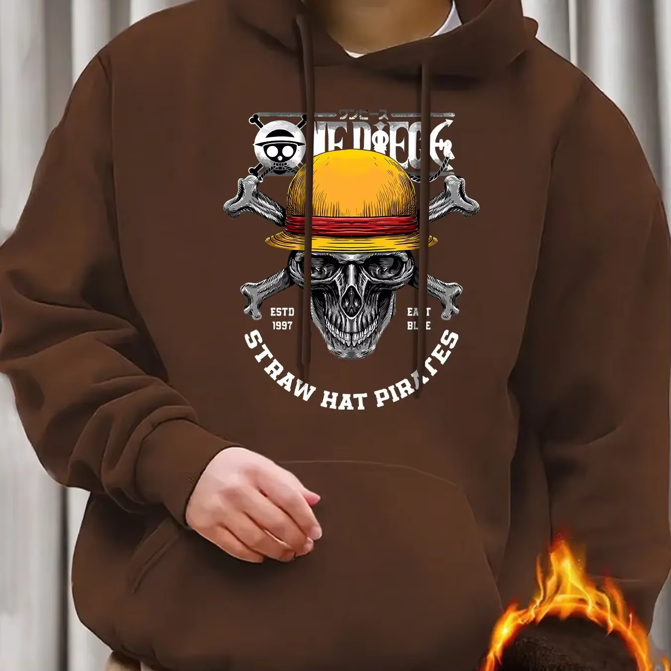 Sweat-shirt à capuche pour homme - Pull décontracté noir avec poche avant