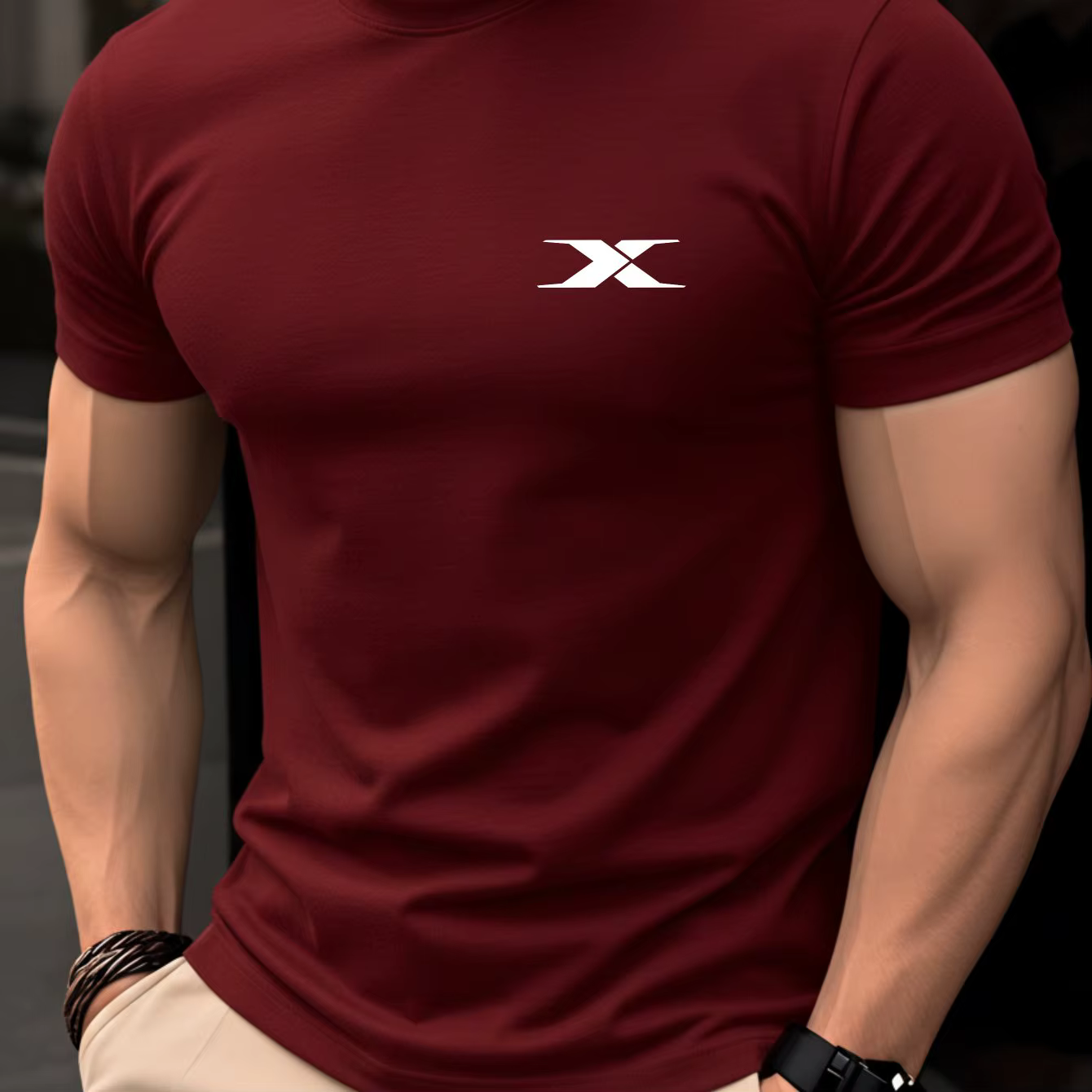 T-shirt blanc pour hommes