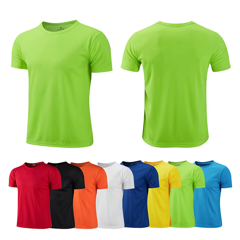 Séchage rapide col rond Sport T-shirt maillots de gymnastique Fitness chemise formateur course