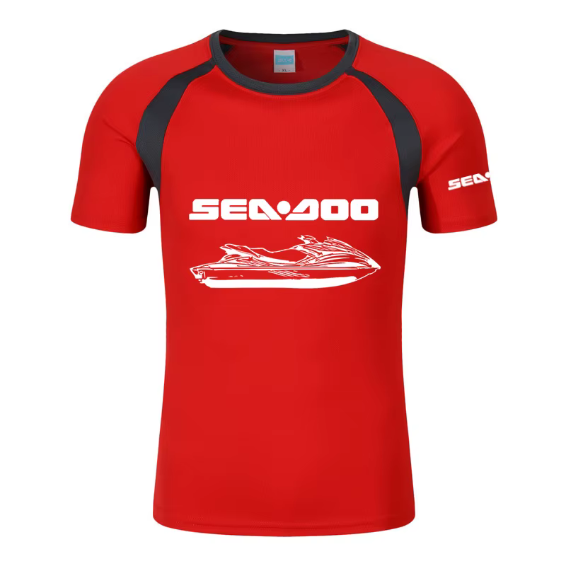 Sea Doo Seadoo Moto hommes nouveau imprimé à la mode été T-shirt coton Raglan à manches courtes col rond haut vêtements