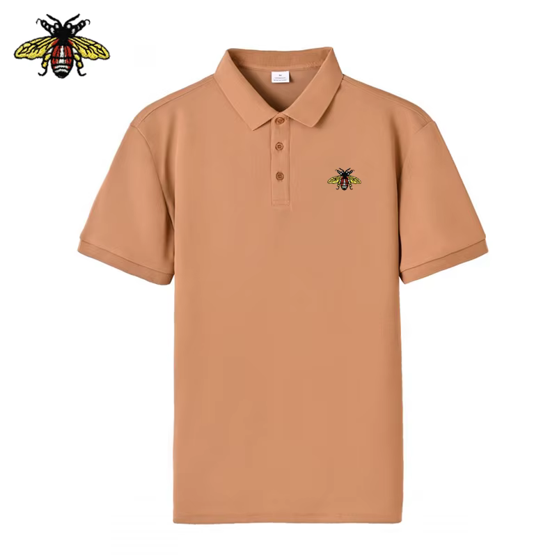 Polo brodé abeille pour homme EUR – Nouveau produit de haute qualité