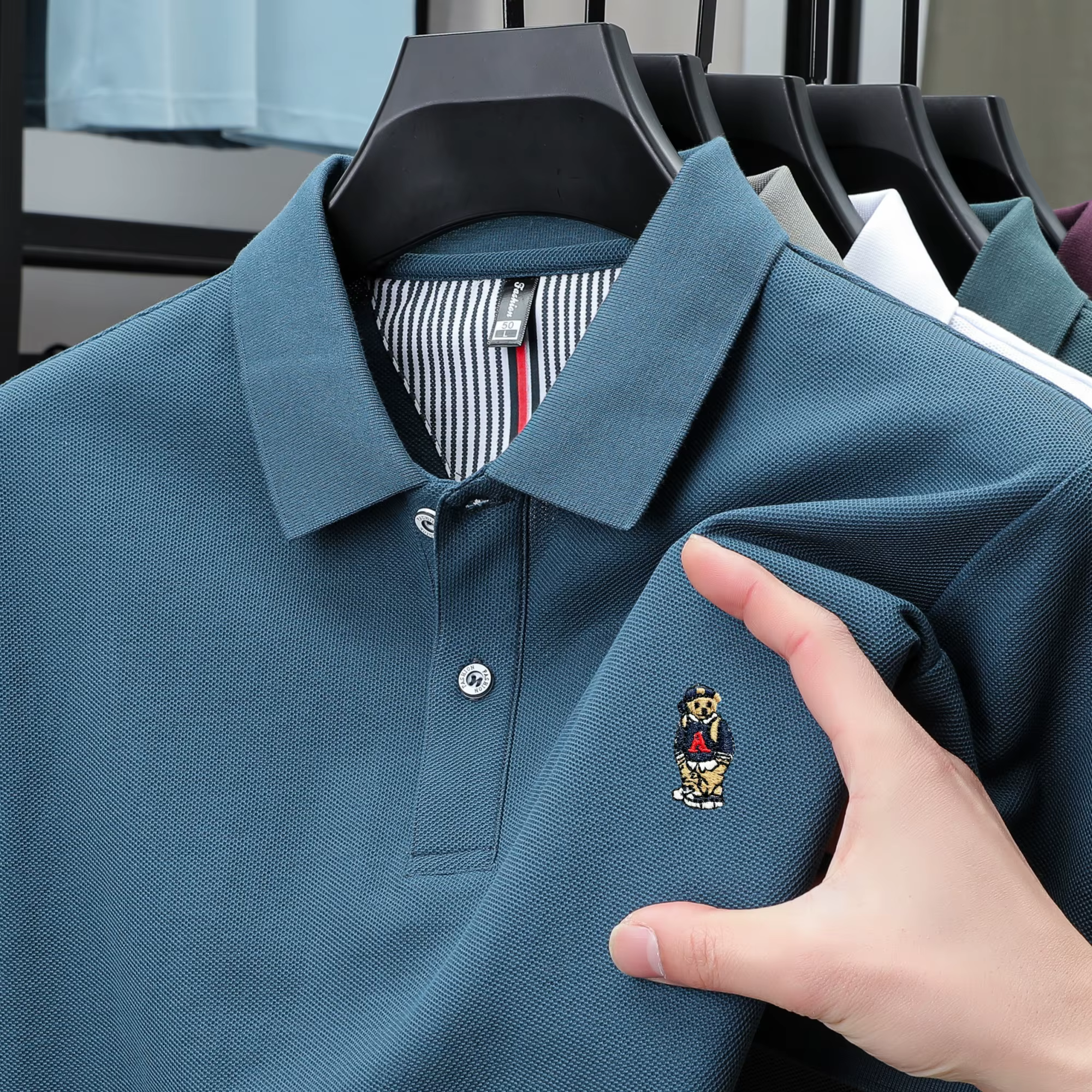 Polo à manches courtes pour hommes