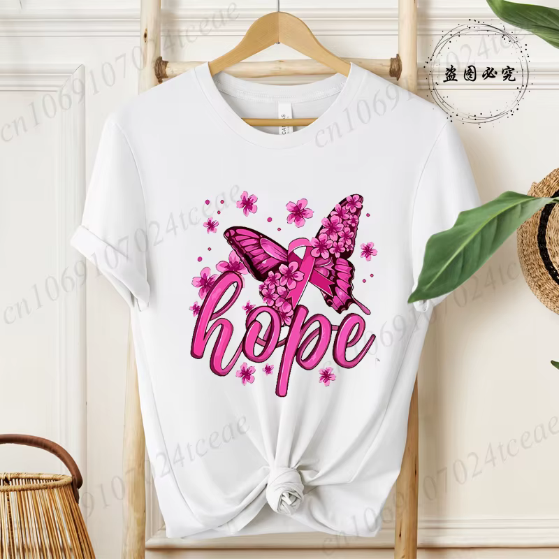 T-shirt pour femme avec imprimé guerrier de la lutte contre le cancer du sein