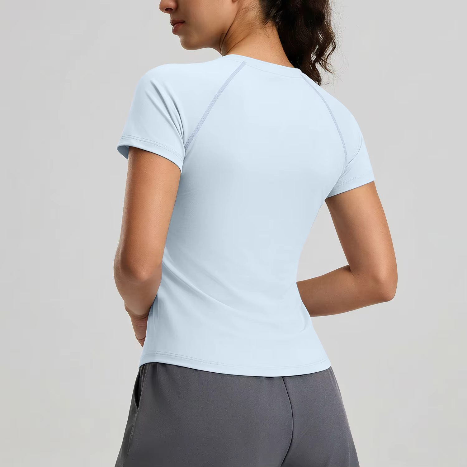 T-shirt de yoga pour femme à manches courtes