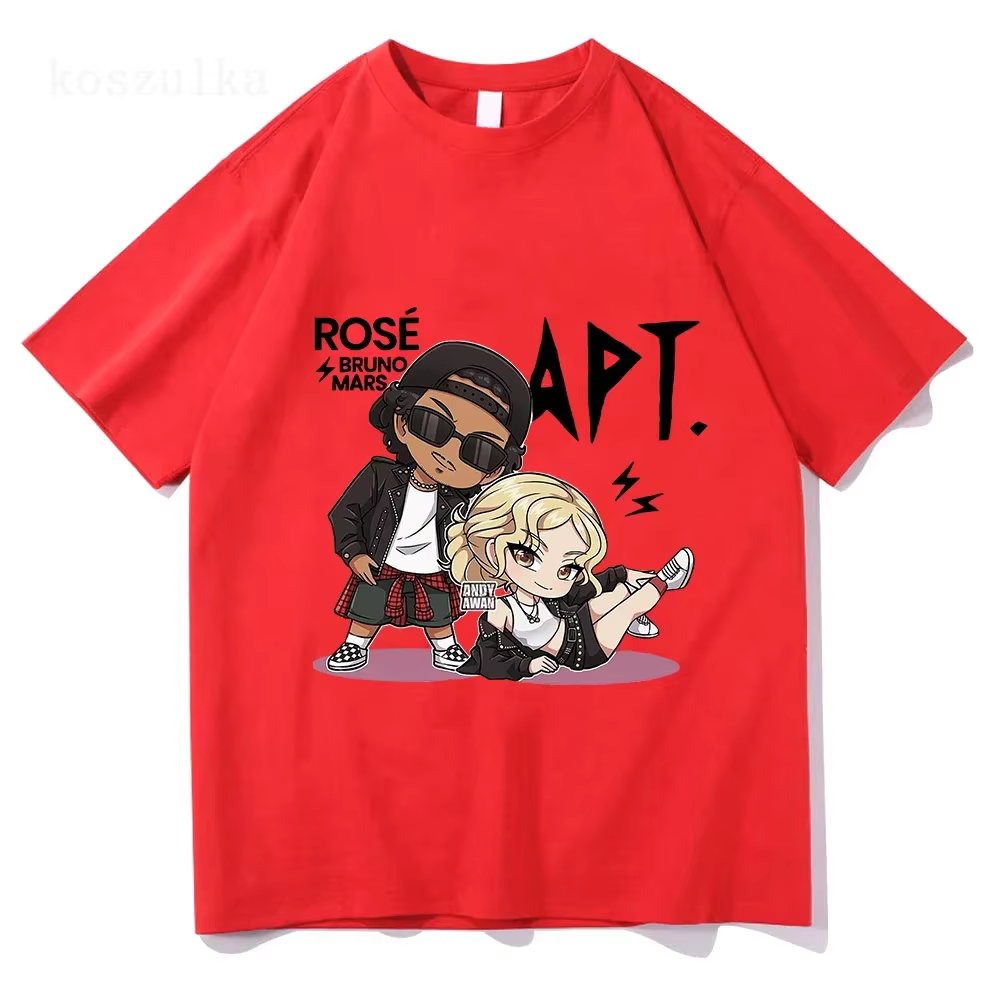 ROSE Bruno Mars APT T-shirt Mode Homme/Femme Harajuku