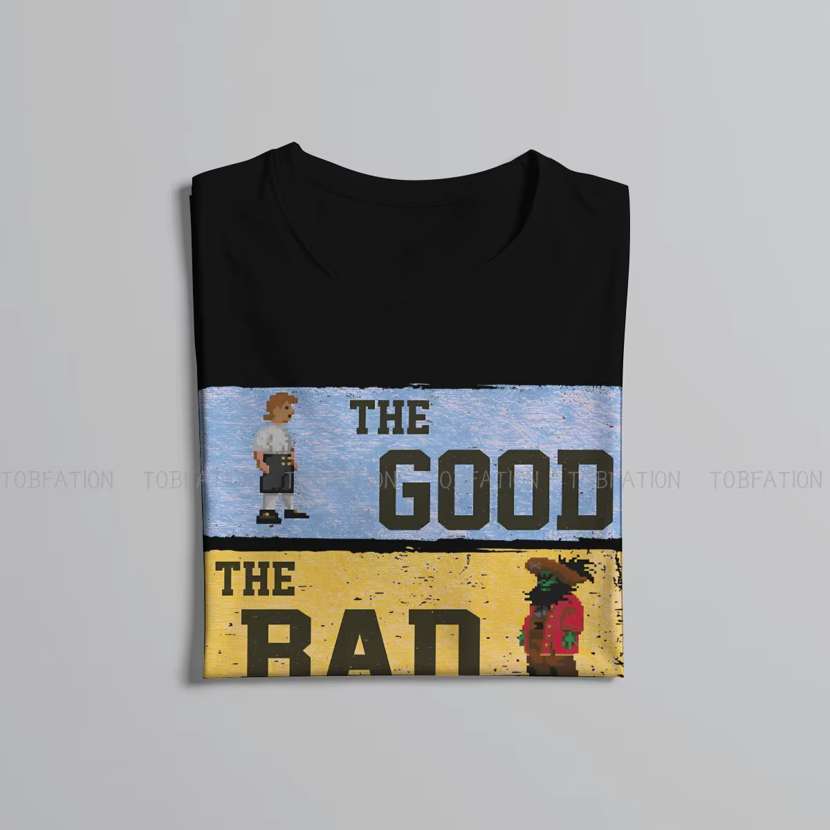Le bon le mauvais Pirate homme t-shirt singe île jeu col rond manches courtes 100% coton