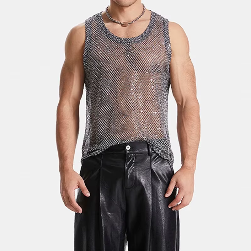 Débardeur en maille ajourée pour hommes