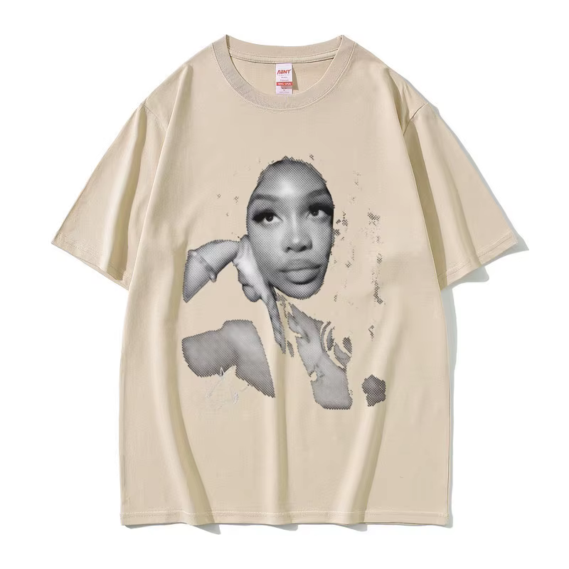 Rappeur SZA visage graphique T-shirt hommes femmes vêtements Hip Hop mode surdimensionné T-shirts