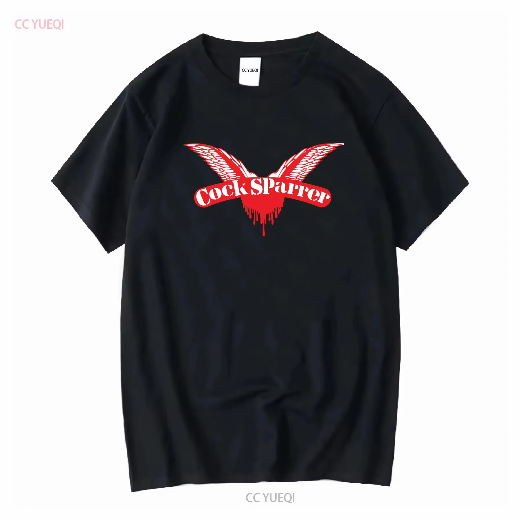 COCK SPARRER LOGO t-shirt noir S XXL Skinhead Oi Punk dernier station 4 peaux vintage lavé légèrement polyvalent décontracté