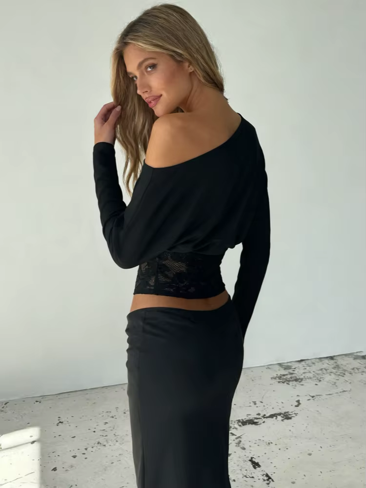 T-shirts à col incliné pour femmes