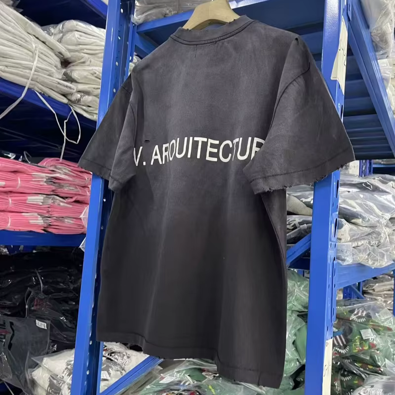 T-shirts à manches courtes imprimés avec lettres américaines pour hommes et femmes