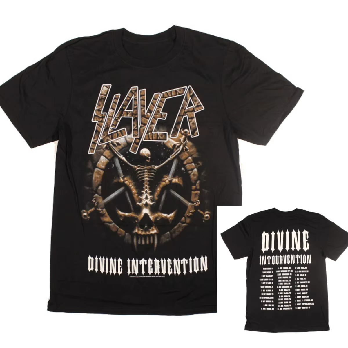 T-Shirt en coton avec image de la bande Hell Awaits Slayer