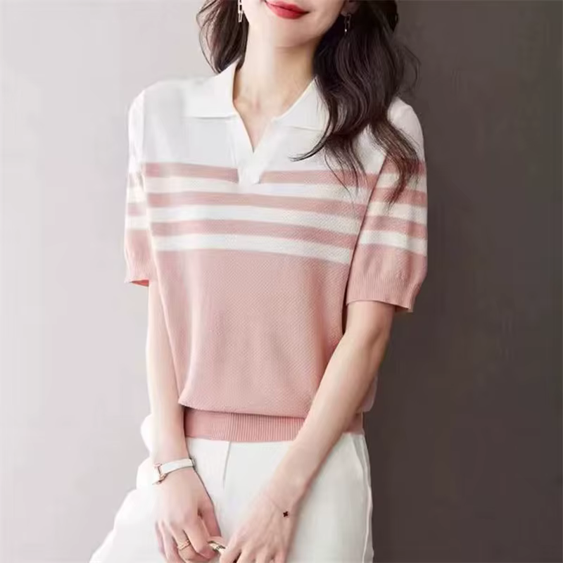 T-shirt à col polo pour femme