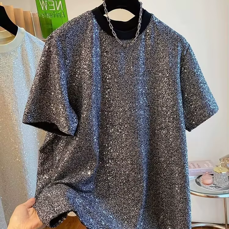 T-shirt à paillettes pour hommes