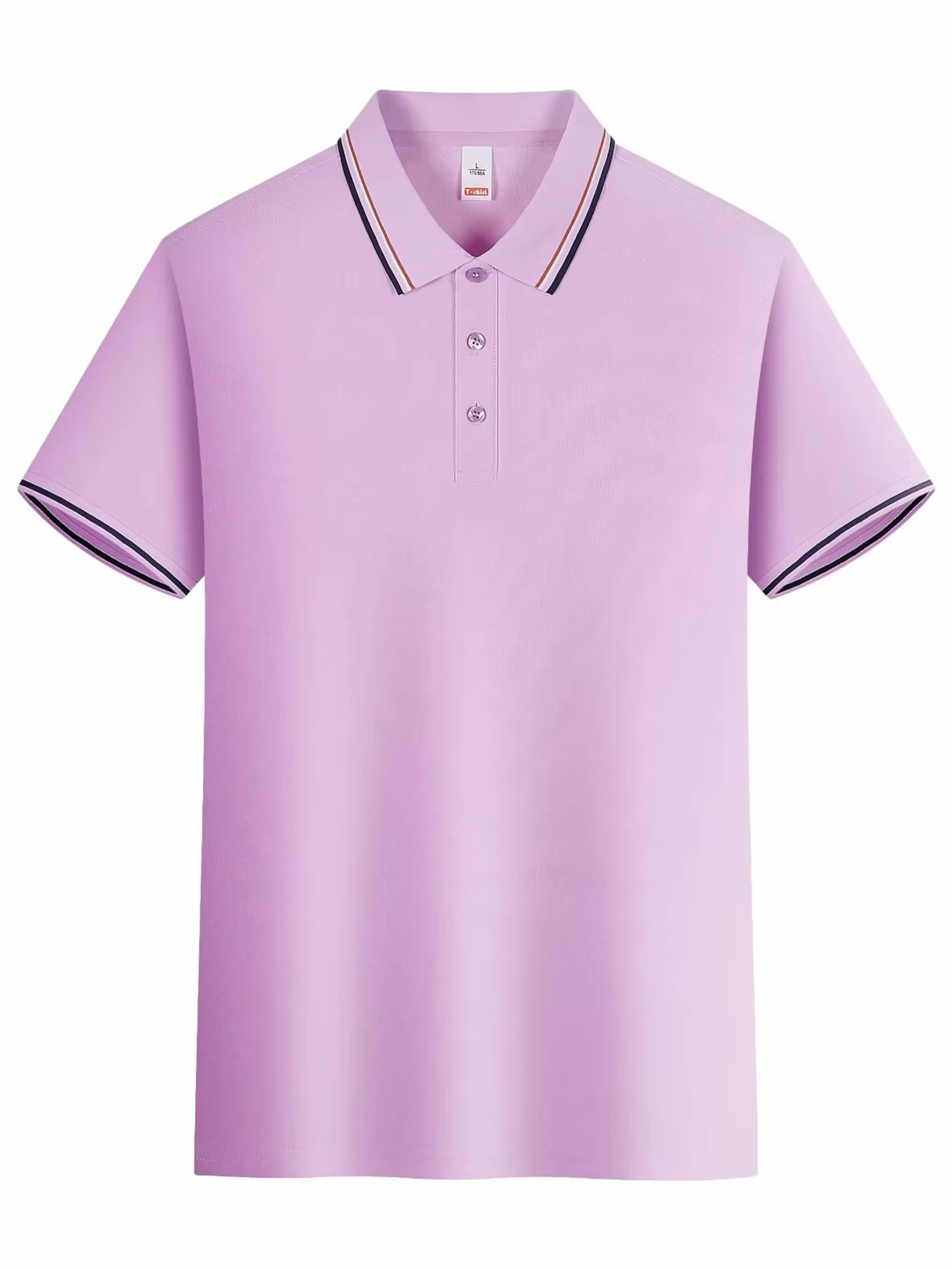 Polo à rayures de couleur unie pour femmes