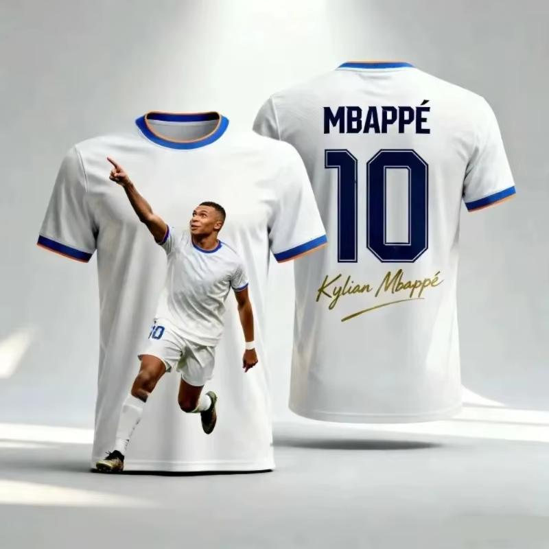 T-shirt de football Mbappé N°7 pour homme