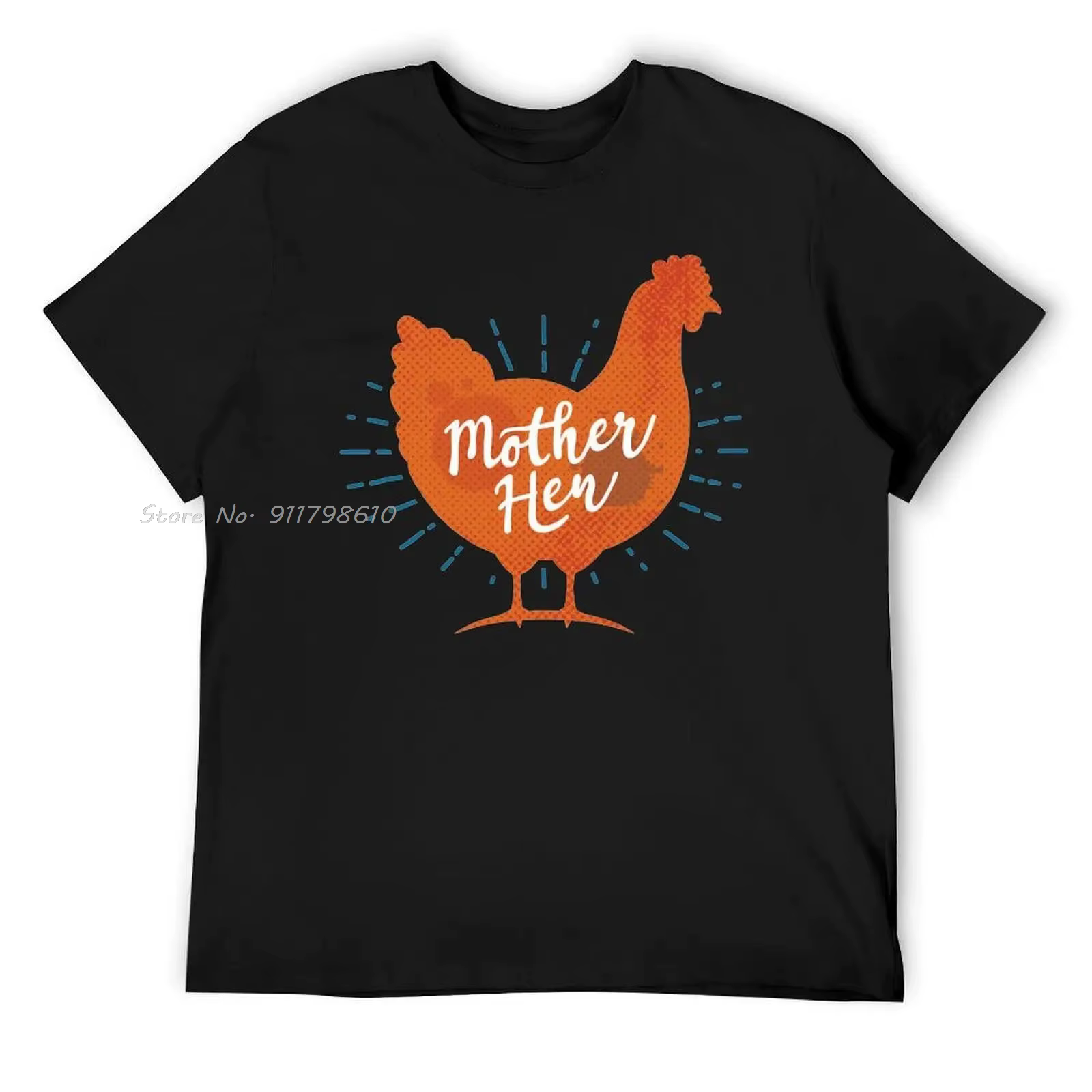 Fête des mères mère poule poulet maman T-shirt surdimensionné déplacer Humor coton