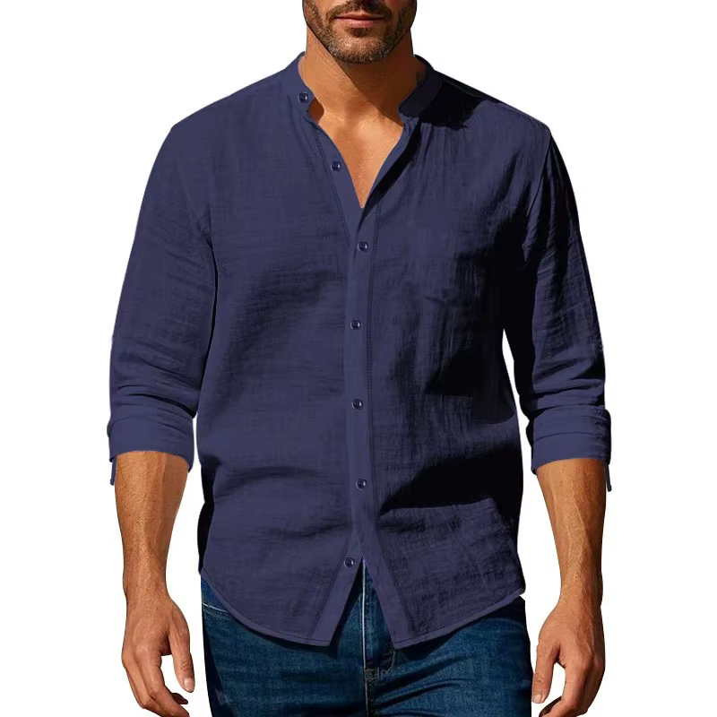 Jeu d'animaux chemises à manches longues pour hommes coton léger t-shirt décontracté chemise régulière respirant luxe