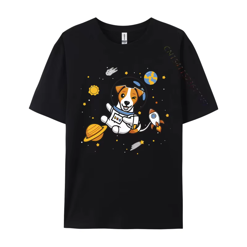 T-shirt en coton rétro noir pour homme