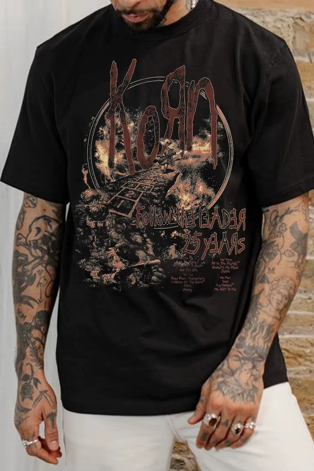 T-shirt Korn Band Oversize 2026 pour Hommes et Femmes – Coton