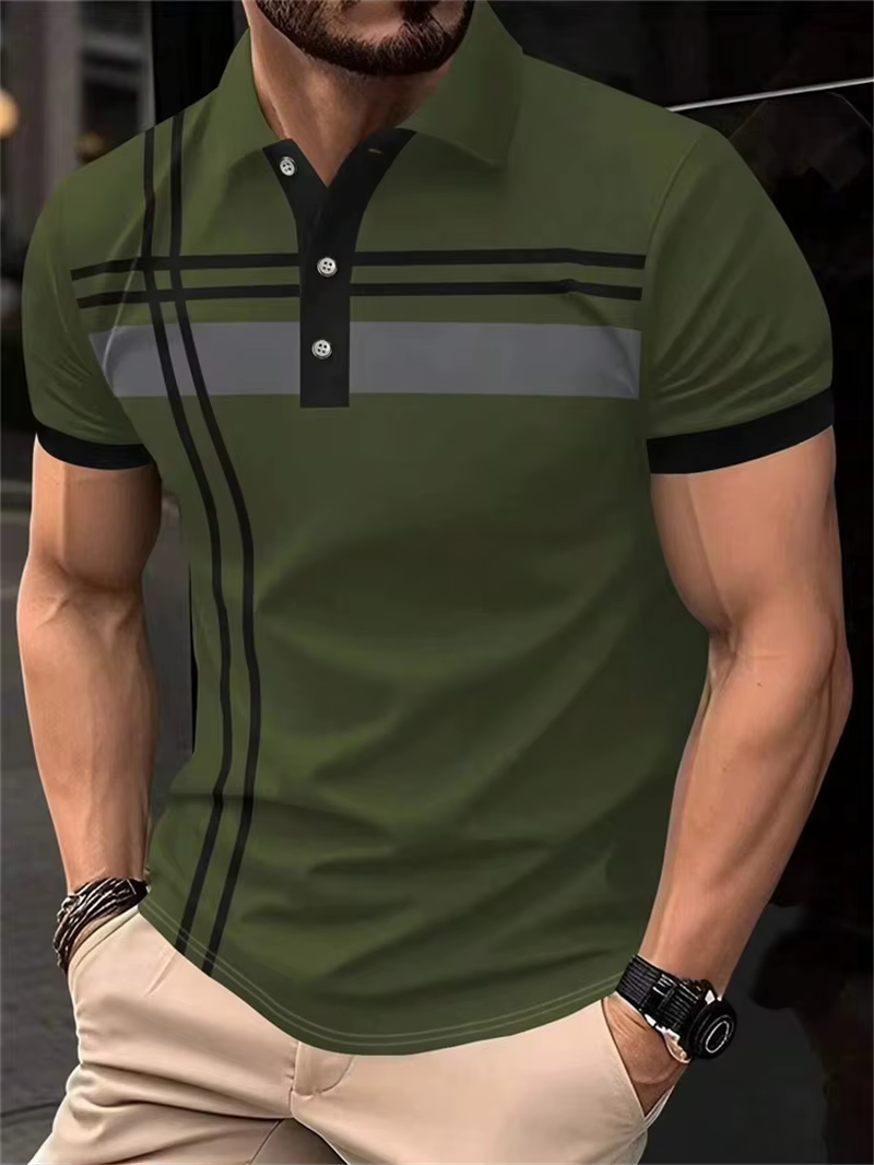 Polo à rayures tendance pour hommes
