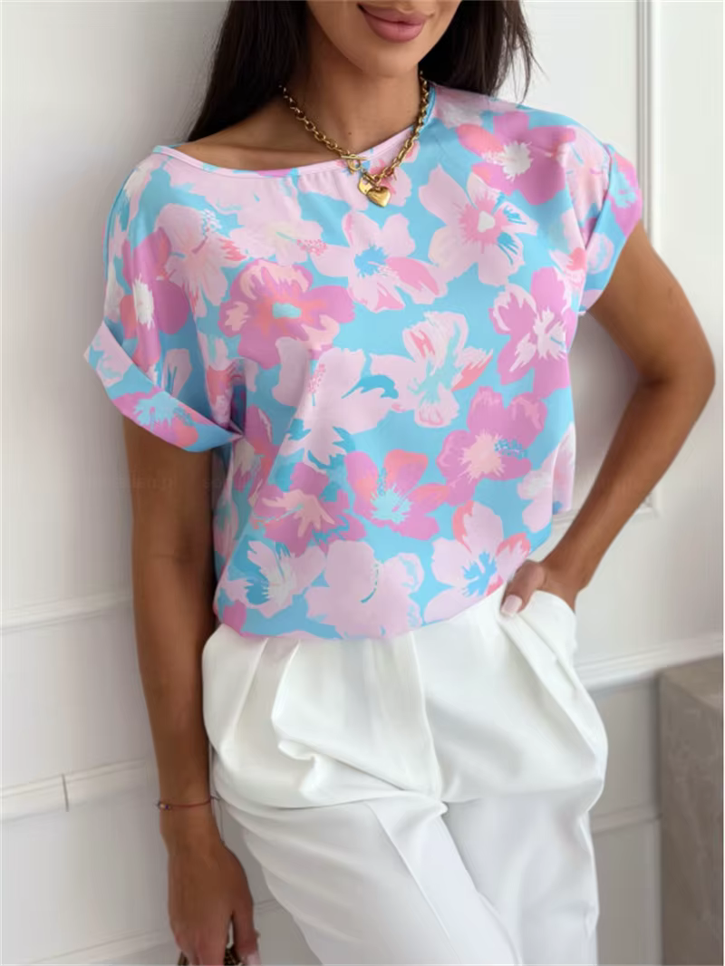 Chemisier d'été à imprimé floral pour femme