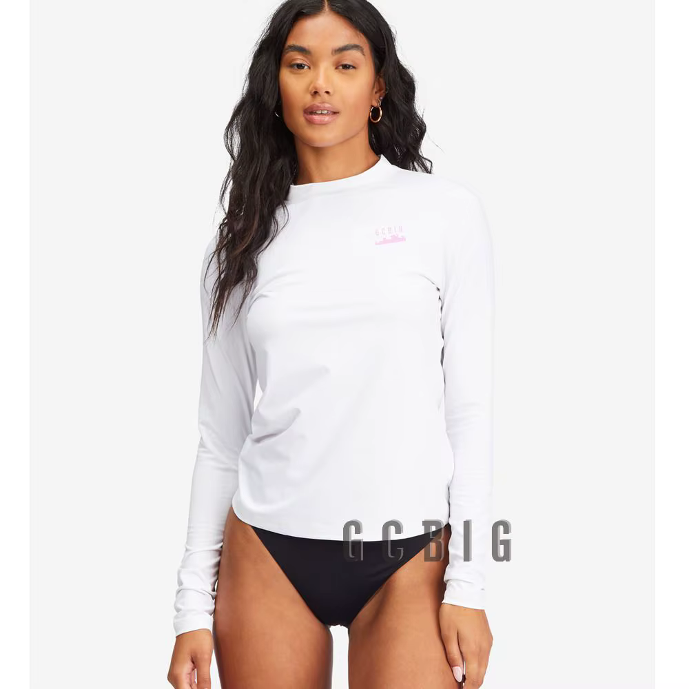 Femmes à manches longues Surf éruption garde été Surf vêtements T-shirt maillots de bain natation flotteur plage hauts Uv natation combinaison de plongée