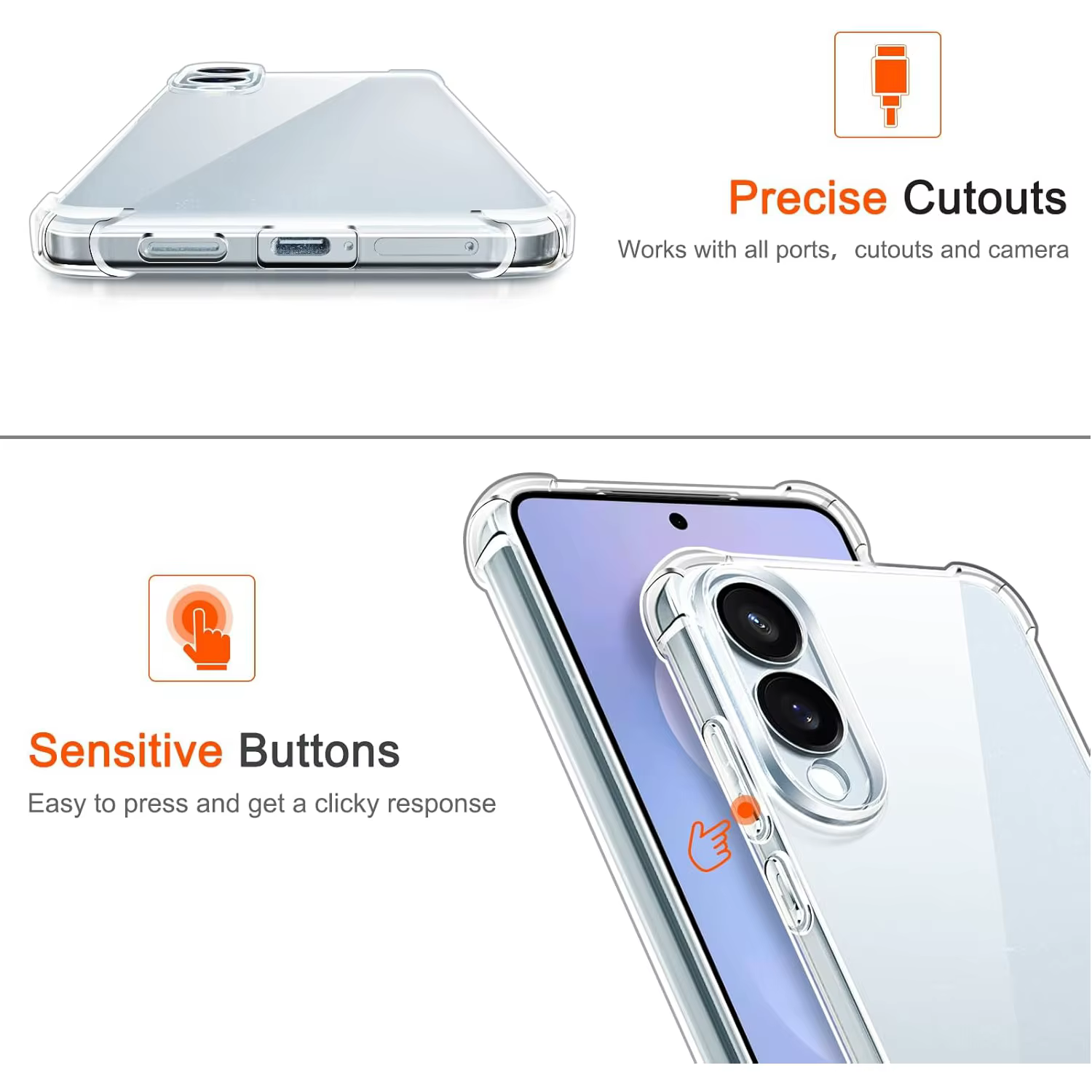 Étui transparent en TPU pour Samsung Galaxy S26 Ultra S26+ S25 FE Edge S25 S25+ Plus, coque de protection antichoc aux quatre coins