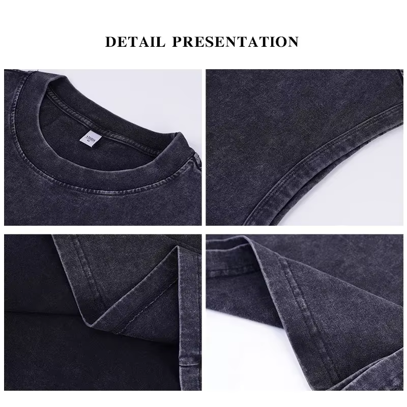Hommes gilet Vintage lavé t-shirt 100% coton débardeurs été décontracté hauts sans manche Streetwear noir t-shirts amples femmes