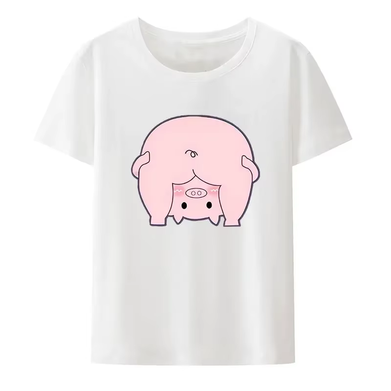 T-shirt en coton graphique de overrose Kawaii pour femmes
