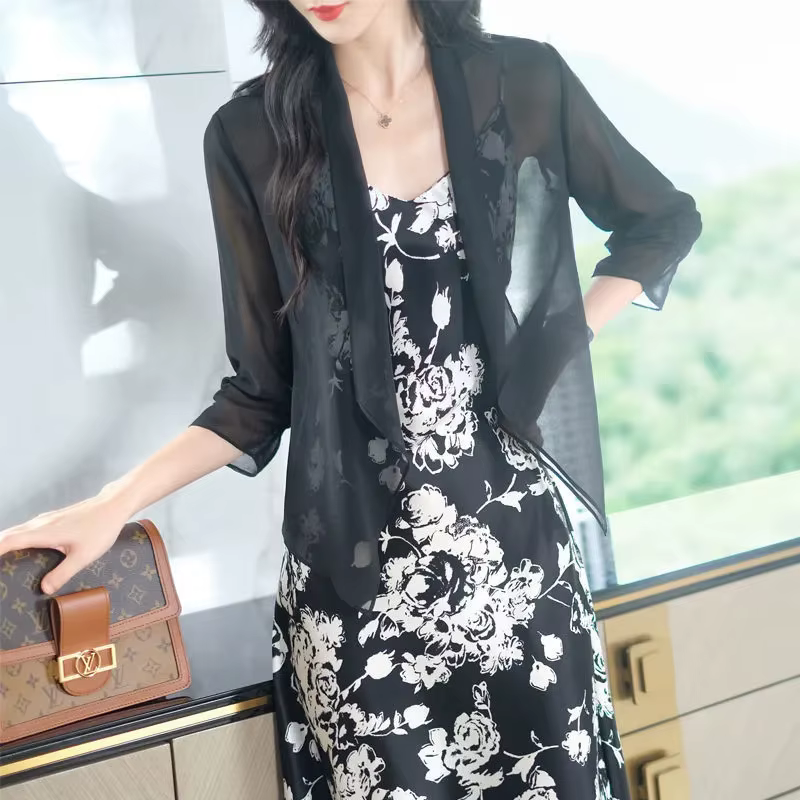 Cardigan en mousseline pour femme