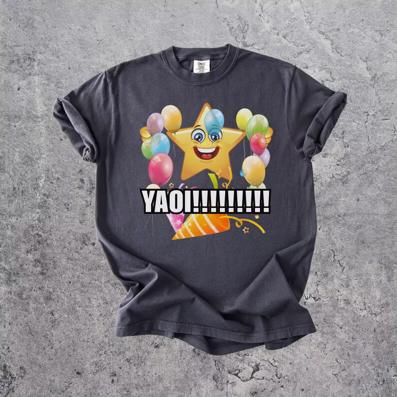 T-shirt Y2K Yaoi Amusant avec Impression Graphique de Film