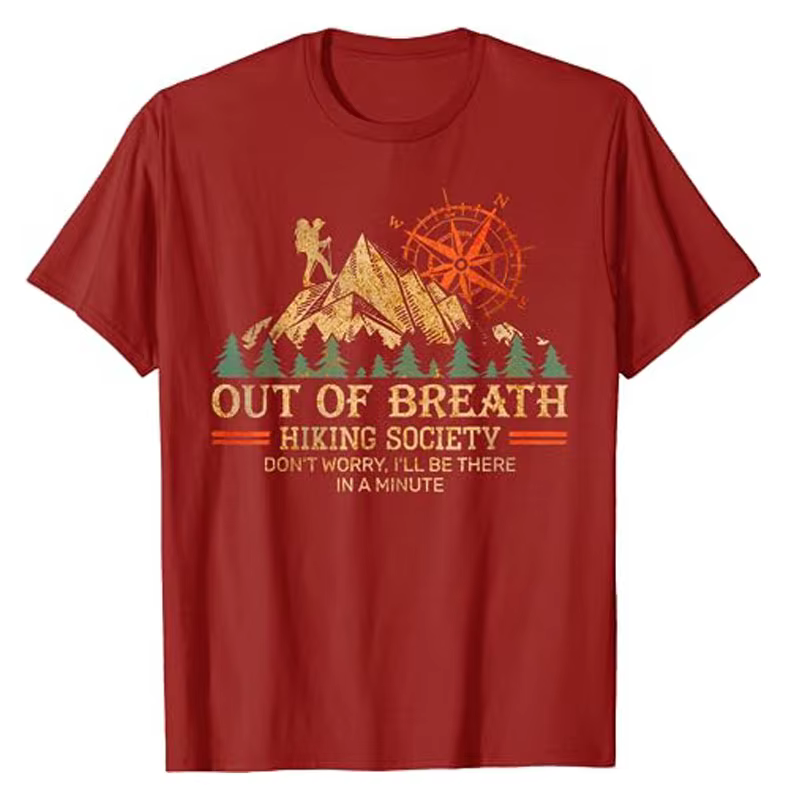 T-shirt de randonnée hors du souffle