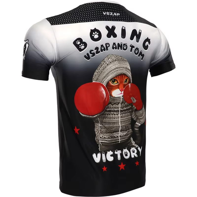 Muay Thai sport hommes T-Shirt drôle impression 3D à manches courtes