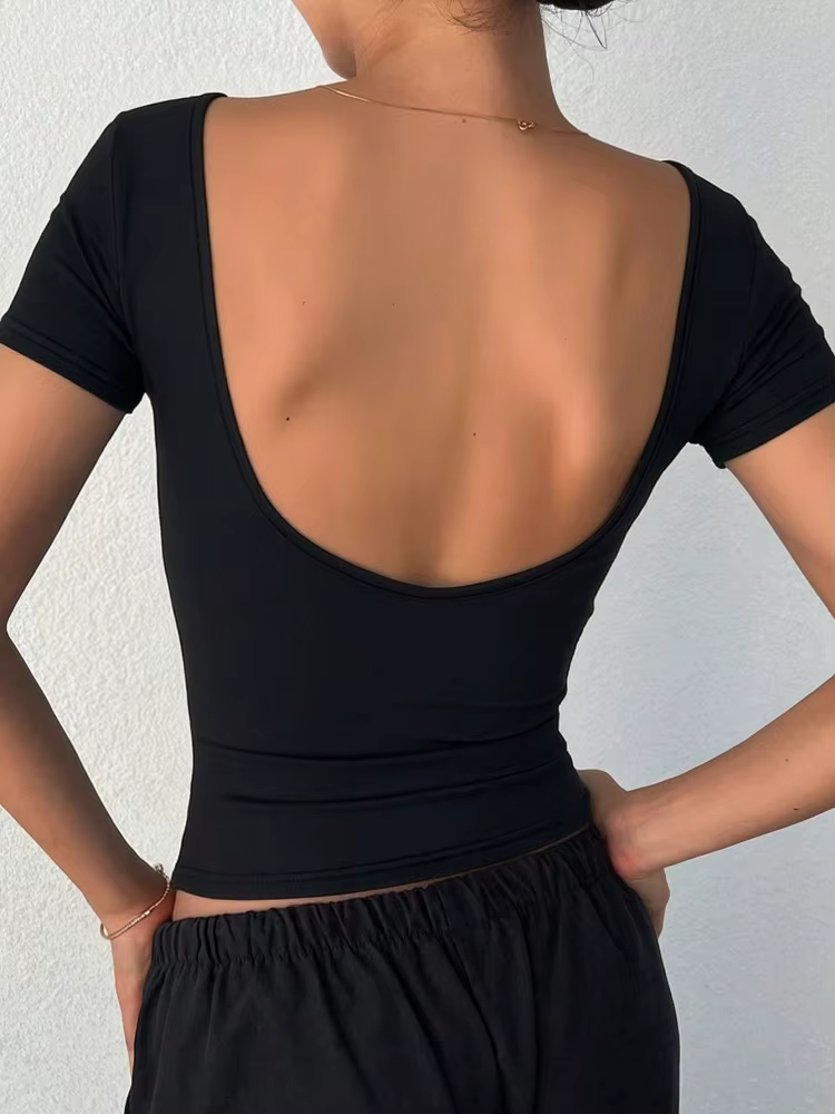 T-shirt dos nu pour femmes
