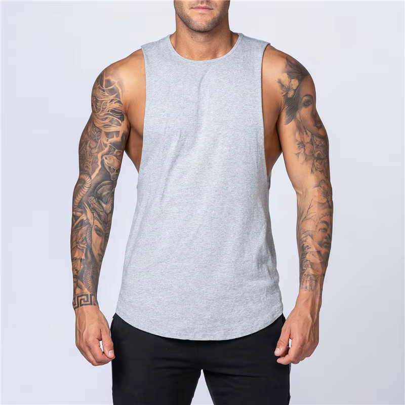 T-shirt en fibre de coton à séchage rapide pour hommes