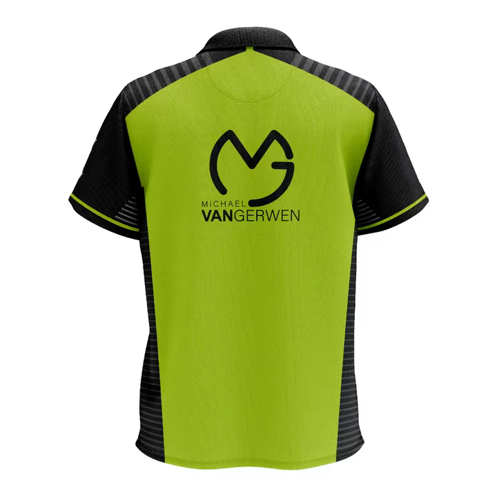 Michael van Gerwen 24/25 Polo de fléchettes professionnel avec fonction à séchage rapide Haut confortable pour un usage
