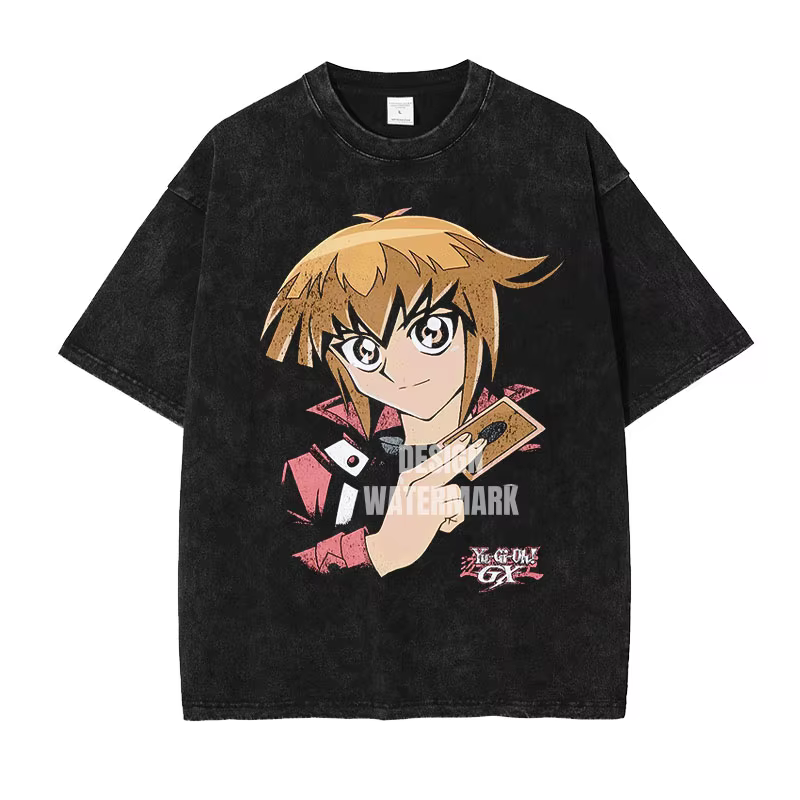 Anime y-yu Gi Oh t-shirts surdimensionné Vintage lavé Yugi Muto T-shirt Manga Joey Wheeler