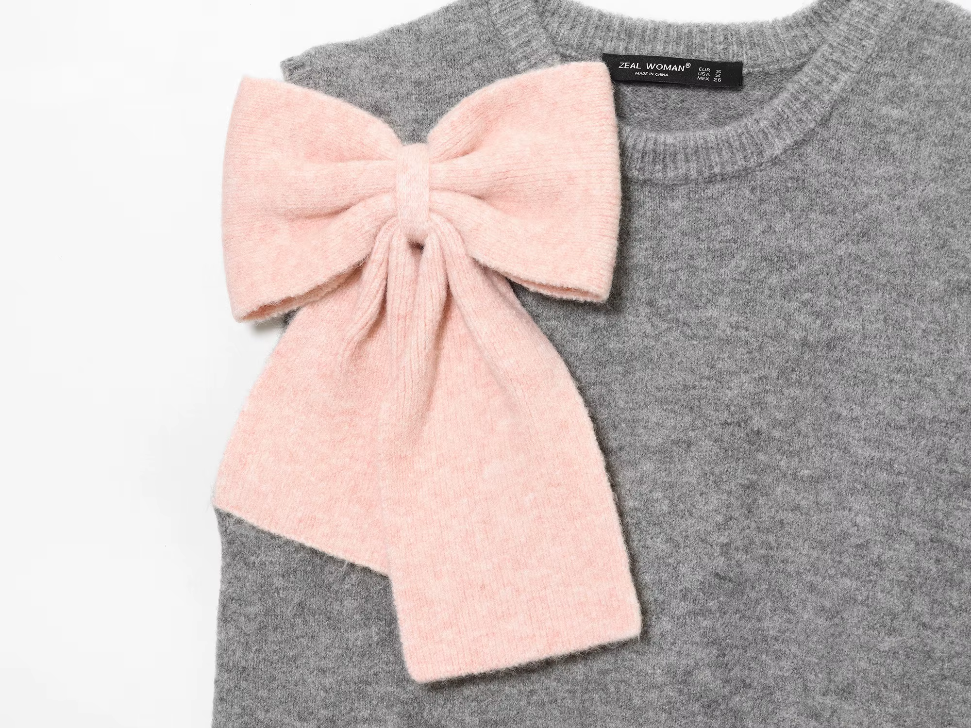 BSAY doux grand arc pull gilet vêtements pour femmes 2025 automne nouveau coréen col rond chaud tricoté
