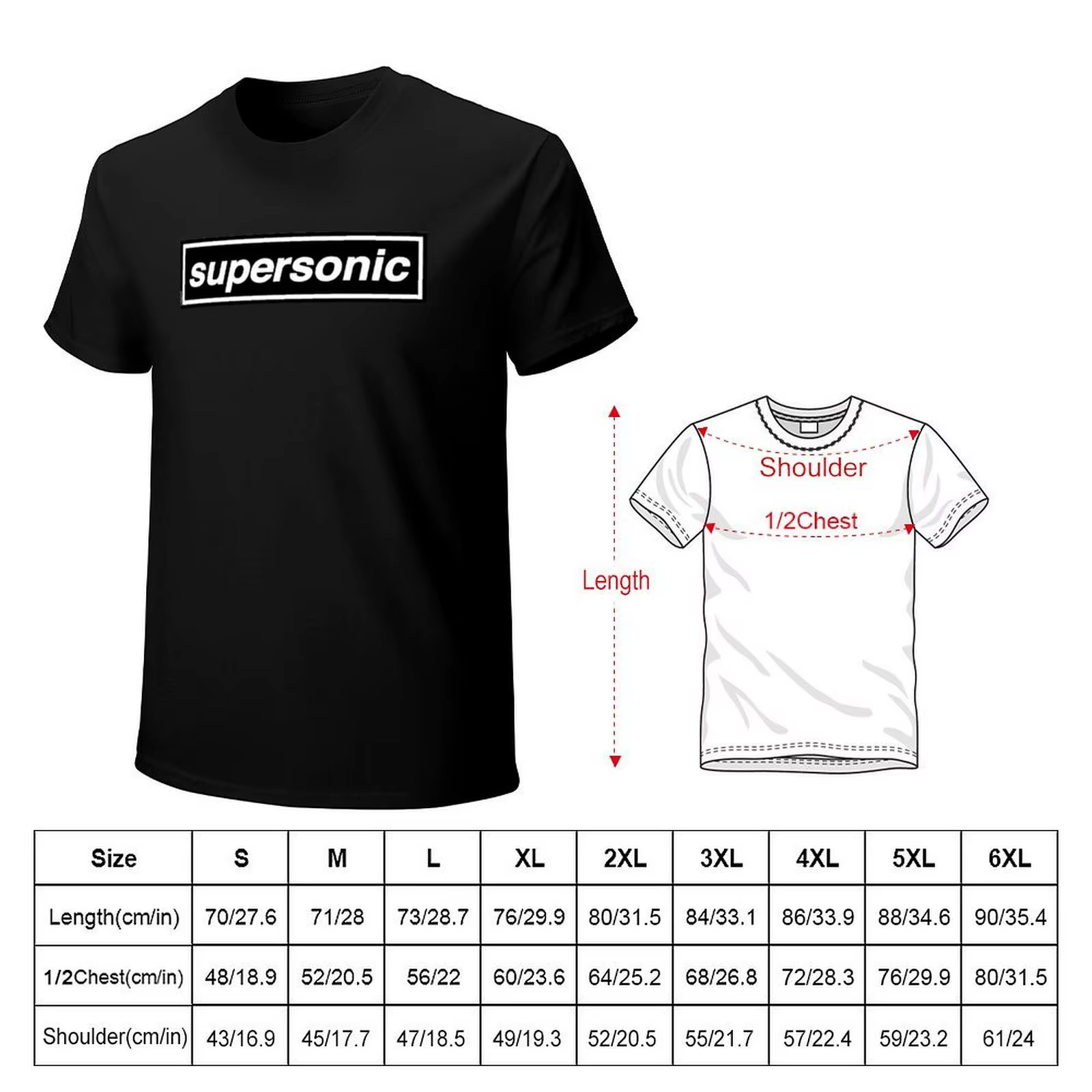 OASIS - SUPERSONIC (L'original et le meilleur) [bleu ciel] Tribute du groupe - T-shirt fabriqué aux années 90