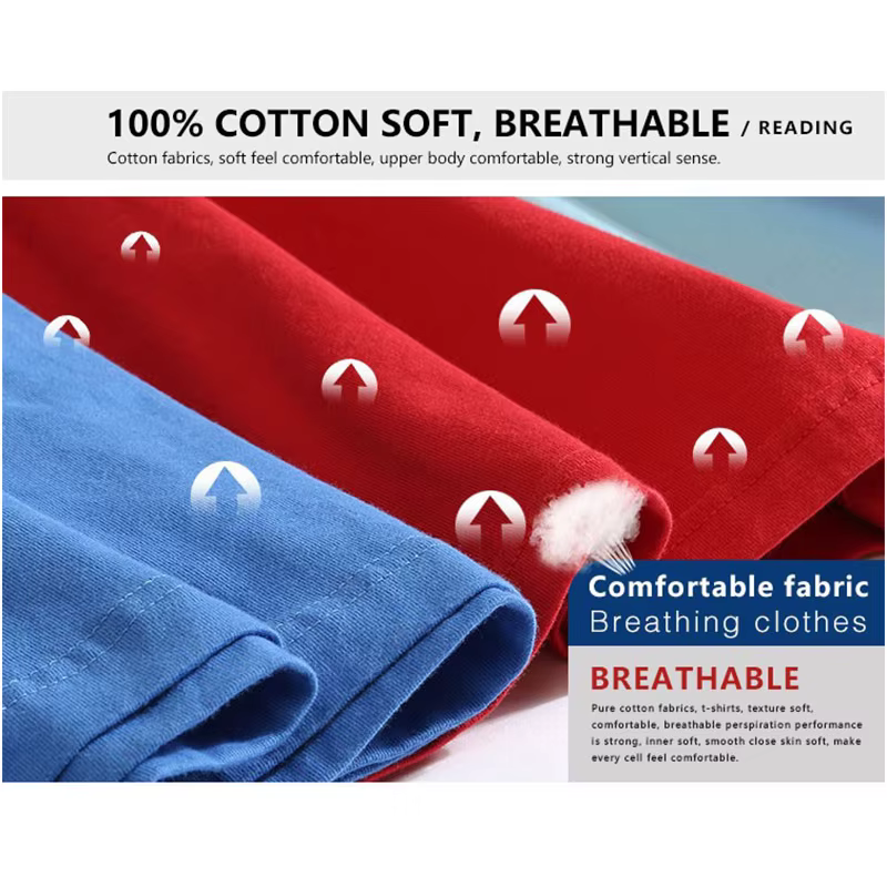 T-shirt col rond 100% coton pour hommes
