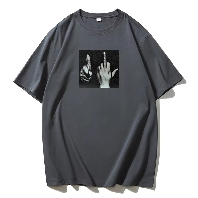 À la mode Ins personnalisé rue décontracté gothique coton imprimé femmes T-shirt 2025 été grande taille