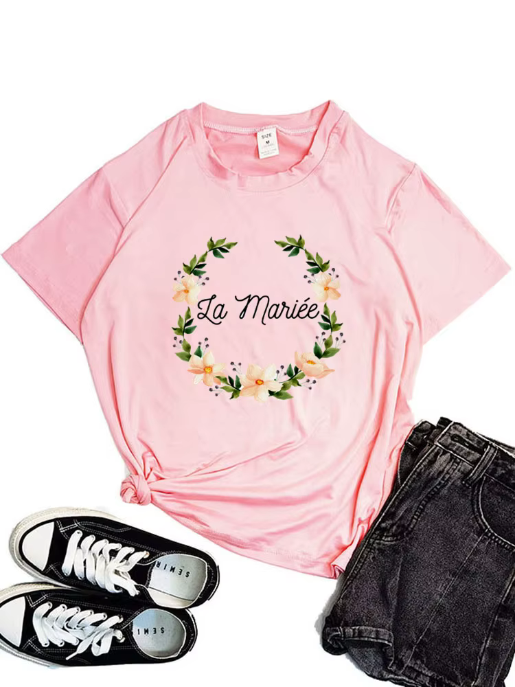 T-shirt Team De La Mariée pour Femme