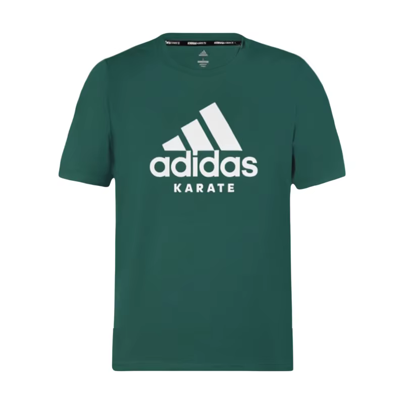 T-shirt adidas à col rond à 3 bandes de couleur unie