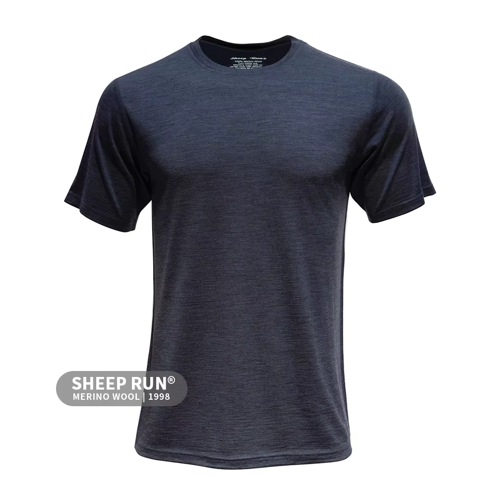 T-shirt 100% laine mérinos pour homme, sous-vêtement léger, respirant, à séchage rapide, anti-odeur, 170 grammes