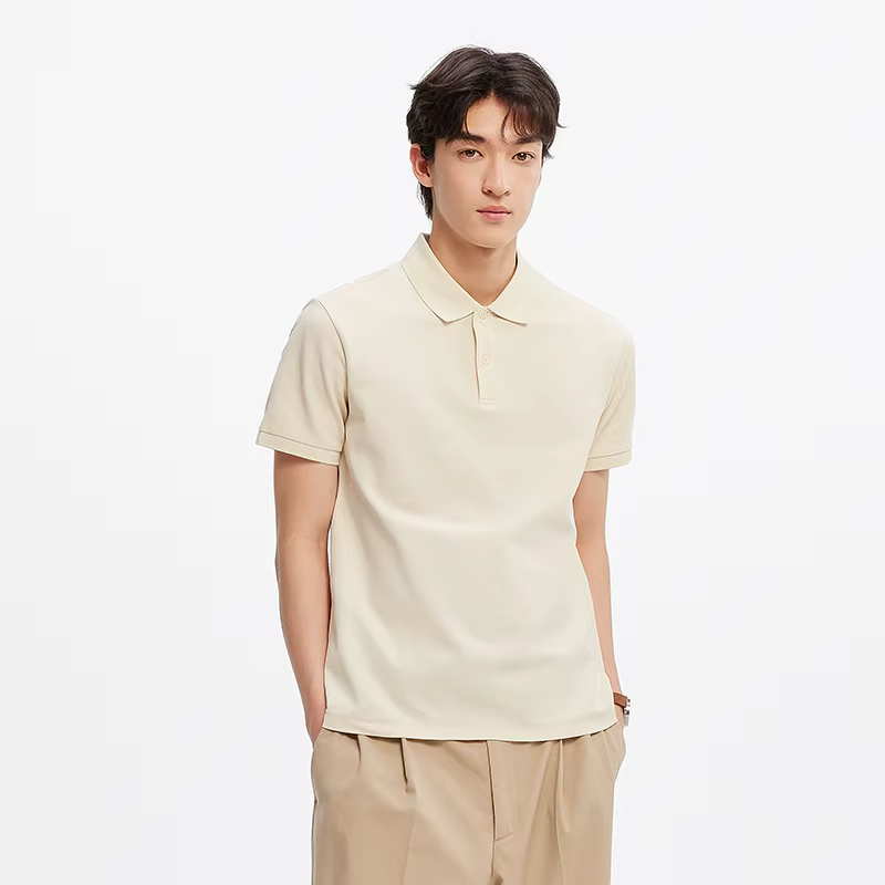 Polo Homme Semir Anti-Transpiration Couleur Unie Manches Courtes T-Shirt Été 2025 Nouvelle Collection Coupe Slim pour Tenue Active
