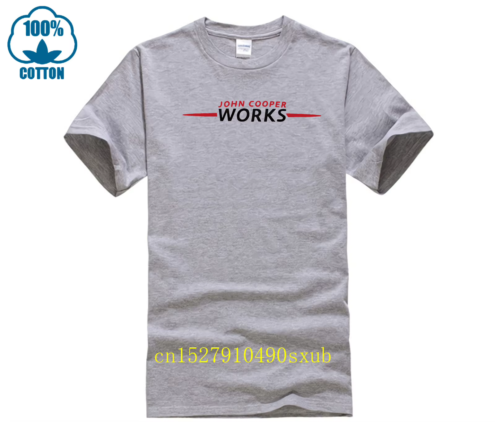 Polo John Cooper Work Mini JCW Logo blanc et gris